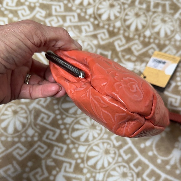 Patricia Nash Embossed Coral Wristlet - Picture 4 of 14